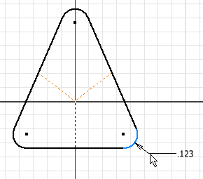 babacad supports tangent to arc